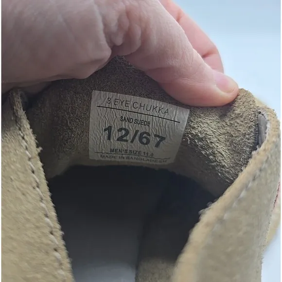 SeaVees Sand Suede 3-Eye Lace Up Round Toe Ankle Chukka Boots Men's Size 11