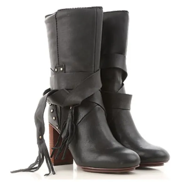 SEE by CHLOÉ  Black Boots Size 38 NWOT