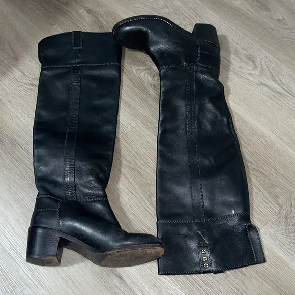 See by Chloe black leather calf riding boot Elegant 38.5