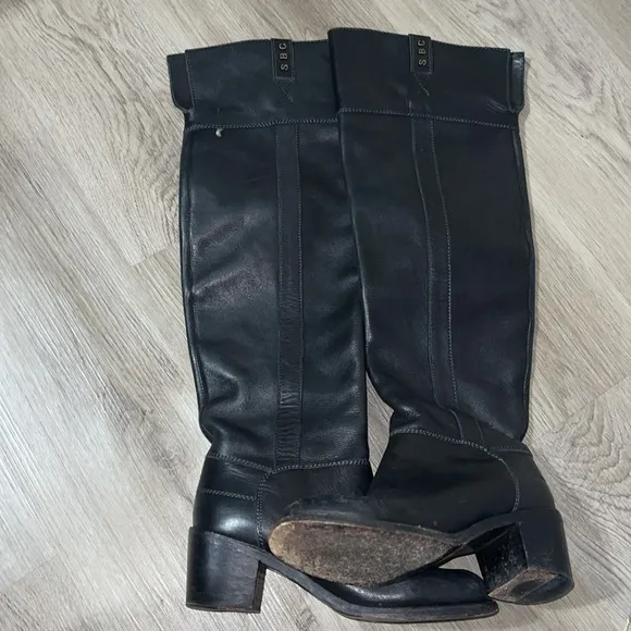 See by Chloe black leather calf riding boot Elegant 38.5