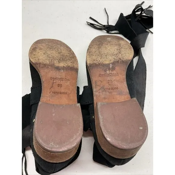 See By Chloe Black Studded belted Crosta Suede Ankle Boots Women Size 38
