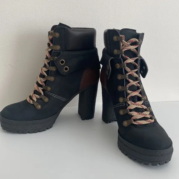 See by Chloe Eileen Heel Boots Sz 5 US/35 EU