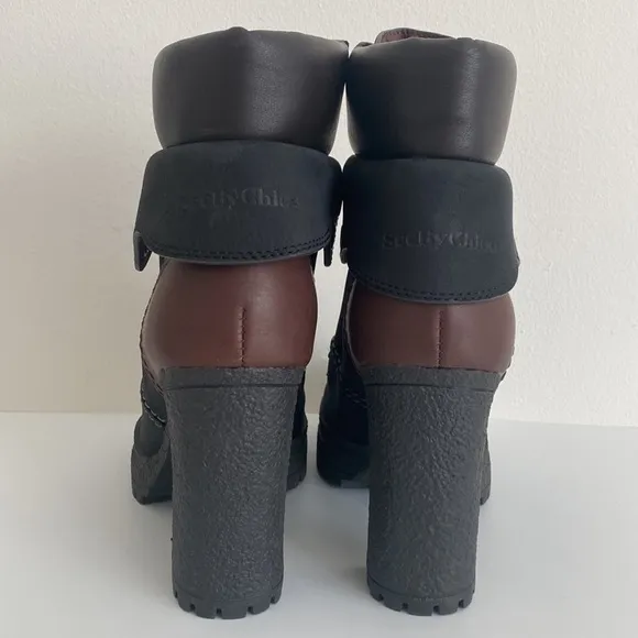 See by Chloe Eileen Heel Boots Sz 5 US/35 EU