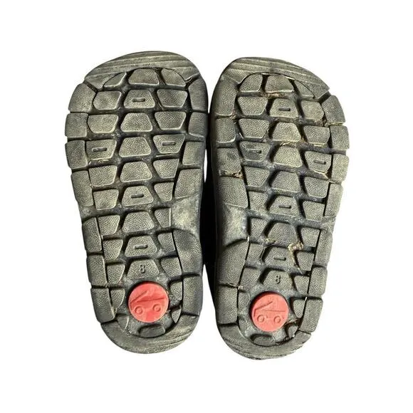 See Kai Run Kid Snow Boots Insulated Waterproof Gray Blue Orange, Size 8