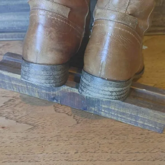 SELLA 9 Italian Tan Leather Western Riding Boots