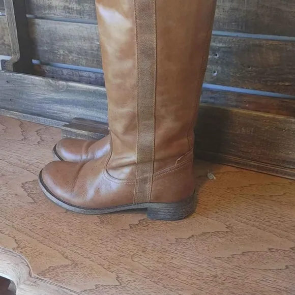 SELLA 9 Italian Tan Leather Western Riding Boots