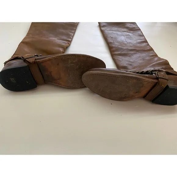 Sendra Leather High Riding Boots Harness Chain 8.5
