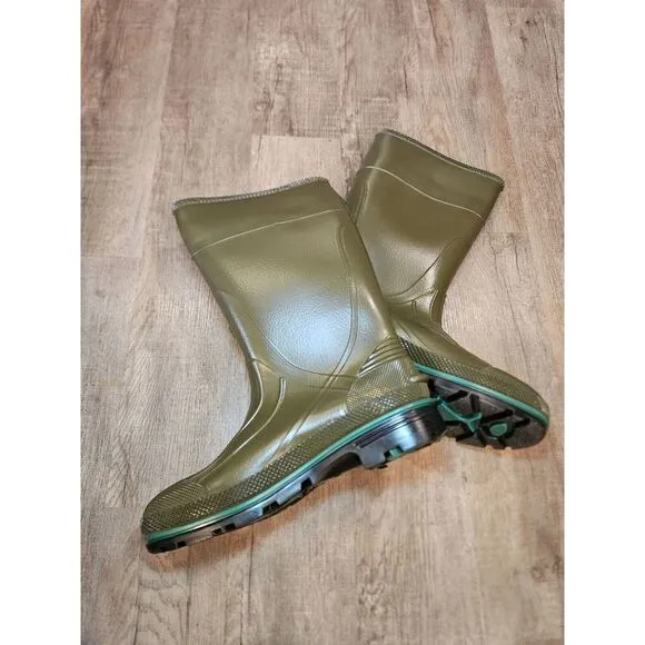 Servus by Honeywell Made in USA 16&quot; Green Rubber Soft Toe Boots Men's Size 14/15