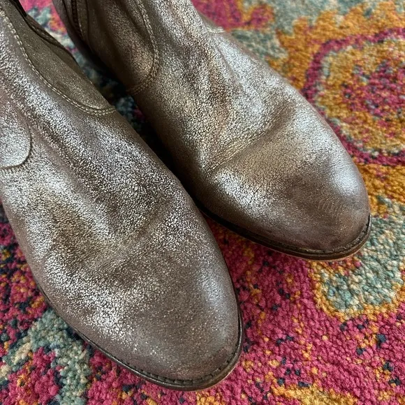 Seychelles for Anthropologie | Women’s silver distressed Lucky Penny ankle boots