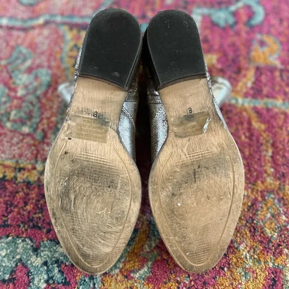 Seychelles for Anthropologie | Women’s silver distressed Lucky Penny ankle boots