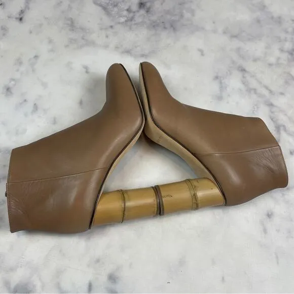 Shaina MoteIkebana Italian Leather Bamboo Heel Ankle Boots
