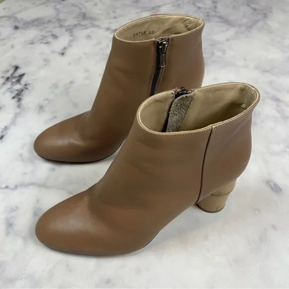 Shaina MoteIkebana Italian Leather Bamboo Heel Ankle Boots