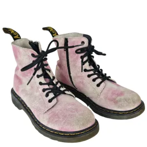 Shoes Dr. Marten orchid white tie dye suede lace up side zip boots Youth size3