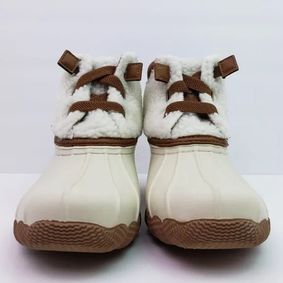 Skechers Pond Sherpa Snuggle Womens Size 6 Natural Waterproof Duck Boots