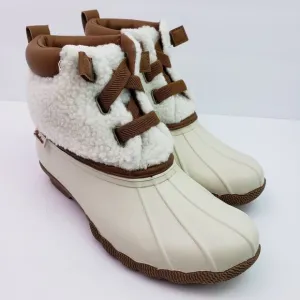 Skechers Pond Sherpa Snuggle Womens Size 6 Natural Waterproof Duck Boots