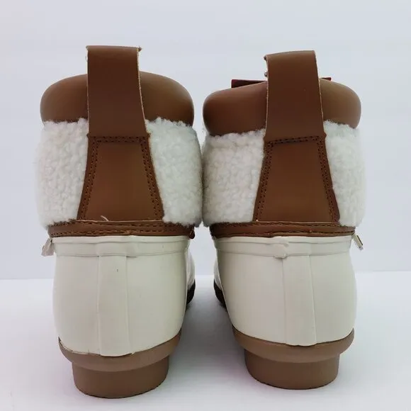 Skechers Pond Sherpa Snuggle Womens Size 6 Natural Waterproof Duck Boots