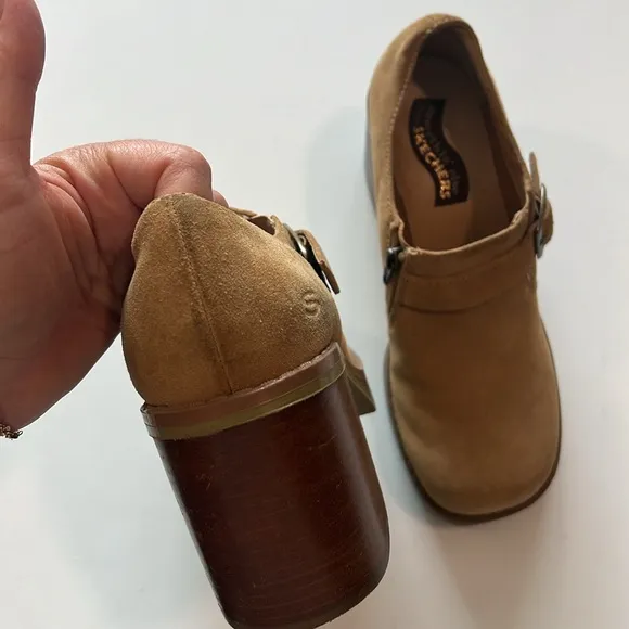 Sketchers - 9.5, “somethin’ else” block heel chunky boots
