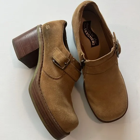 Sketchers - 9.5, “somethin’ else” block heel chunky boots