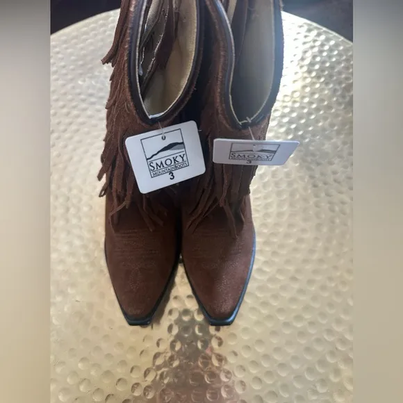 Smoky Mountain Girls Fringe Leather Suede Cowboy Boots
