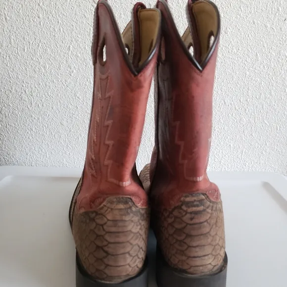 Smoky Mountains Mens Western Rodeo Farm Cowboy Square Leather Boots