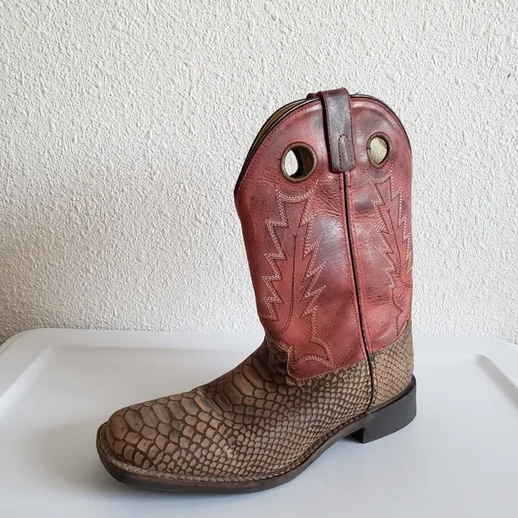 Smoky Mountains Mens Western Rodeo Farm Cowboy Square Leather Boots