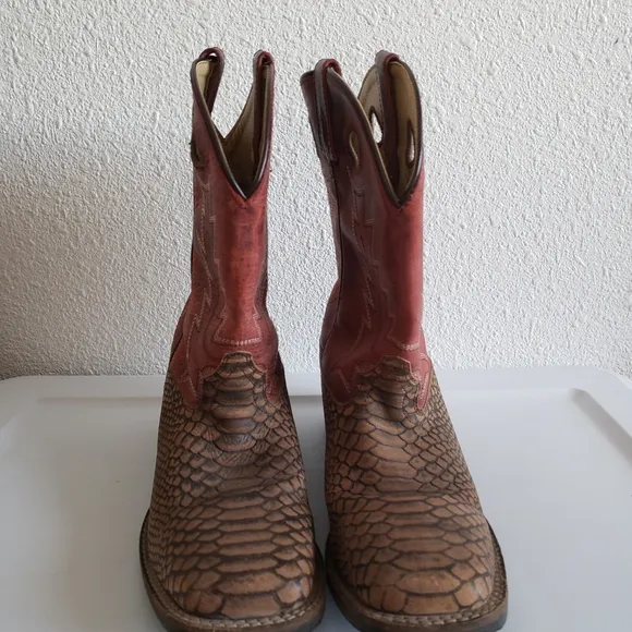 Smoky Mountains Mens Western Rodeo Farm Cowboy Square Leather Boots