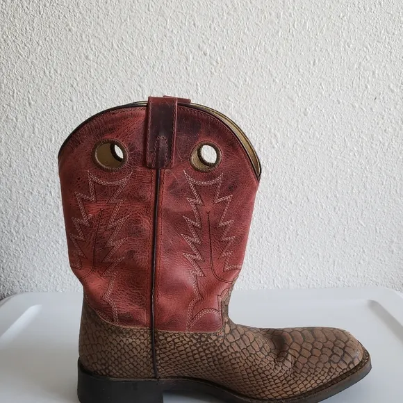 Smoky Mountains Mens Western Rodeo Farm Cowboy Square Leather Boots