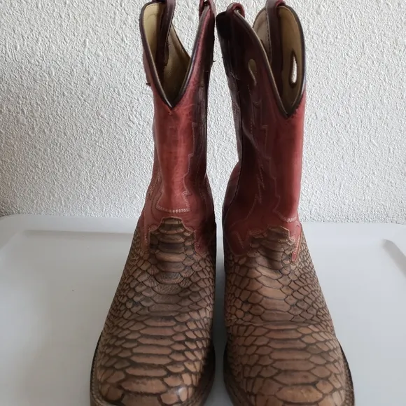 Smoky Mountains Mens Western Rodeo Farm Cowboy Square Leather Boots