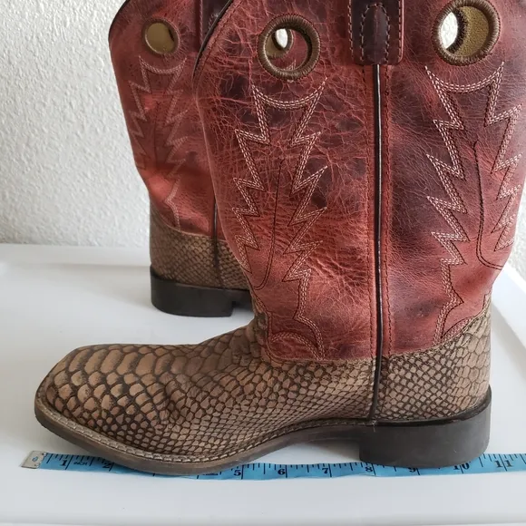 Smoky Mountains Mens Western Rodeo Farm Cowboy Square Leather Boots