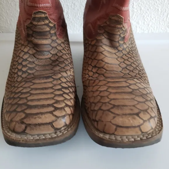 Smoky Mountains Mens Western Rodeo Farm Cowboy Square Leather Boots