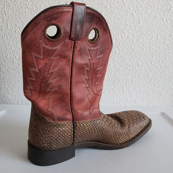 Smoky Mountains Mens Western Rodeo Farm Cowboy Square Leather Boots