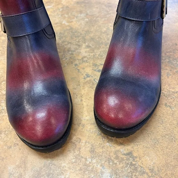 Socofy Floral Moto Boots