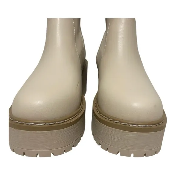 Soda - Chelsea Boots Casual Lug Sole Platform Chunky Heel Ankle Booties - Size 9