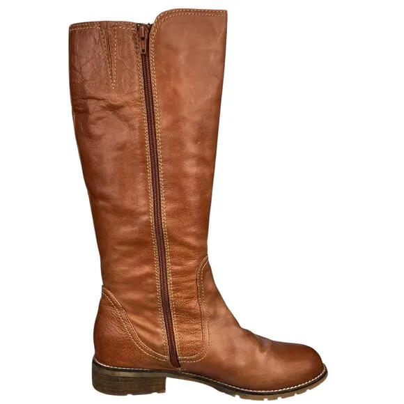 Sofft Women’s Jade Brown Leather Tall Riding Boot Size US 10