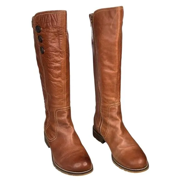 Sofft Women’s Jade Brown Leather Tall Riding Boot Size US 10