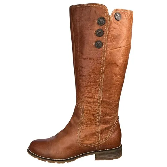 Sofft Women’s Jade Brown Leather Tall Riding Boot Size US 10