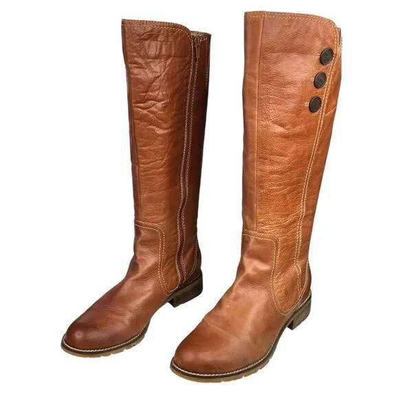 Sofft Women’s Jade Brown Leather Tall Riding Boot Size US 10