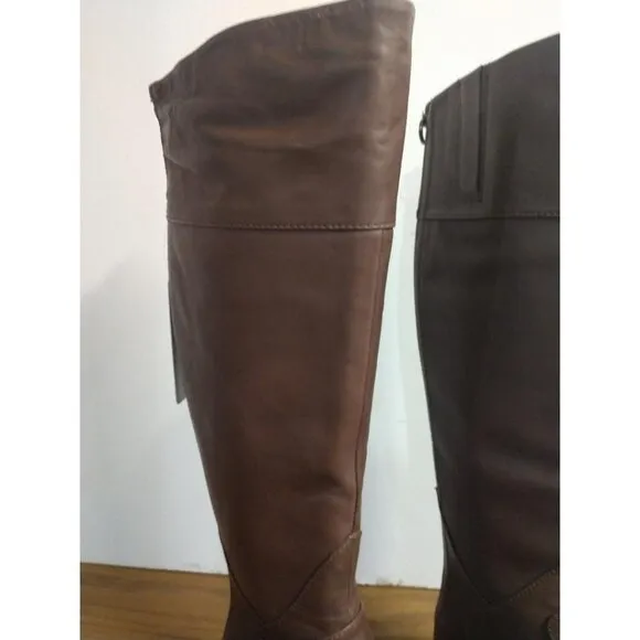 Sole Bound By Baretraps Dreia Womens Brush Brown Leather Knee-High Boots Size 9M