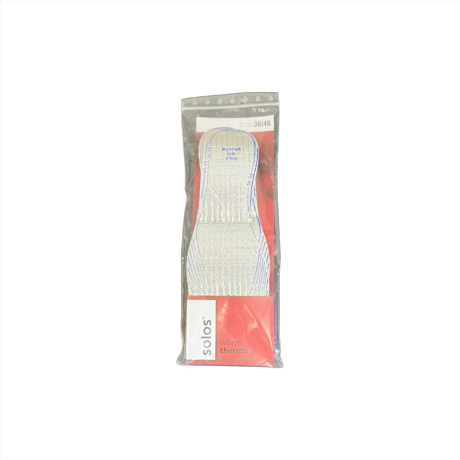 Solos Warm Thermo Insoles 36-46EU White