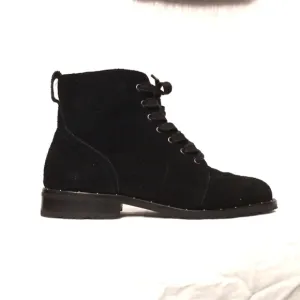 Soludos Womens Riley 10000565 Round Toe Lace Up Black Ankle Boots Size U…
