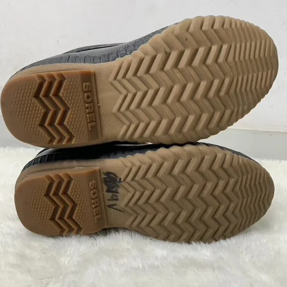Sorel 1891-286 Kids Brown Waterproof Lace Up Duck Boots Size 3