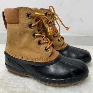Sorel 1891-286 Kids Brown Waterproof Lace Up Duck Boots Size 3