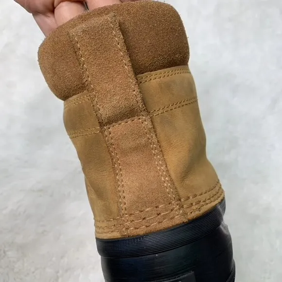 Sorel 1891-286 Kids Brown Waterproof Lace Up Duck Boots Size 3