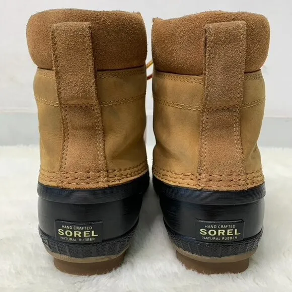 Sorel 1891-286 Kids Brown Waterproof Lace Up Duck Boots Size 3