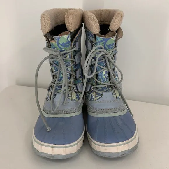 Sorel 1964 Pac Floral Waterproof Winter Boots Size 9