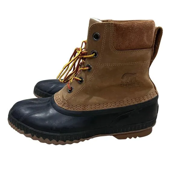 Sorel 2575-224 Cheyanne II Mens Winter Boots Chipmunk Brown Black US 9.5 UK 42.5