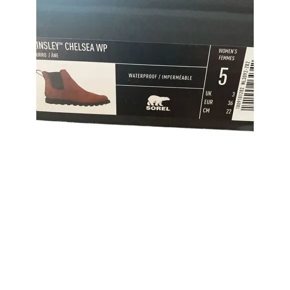 Sorel Ainsley Suede Chelsea Boots New with Box-  Size 5