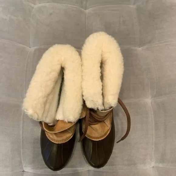 Sorel Alpine Snow Winter Boots Suede Leather Camel Brown Size 7
