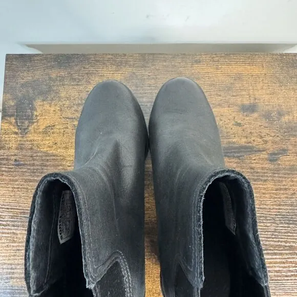 SOREL Blake Waterproof Chelsea Boots Size 6.5 Black Block Heel EUC