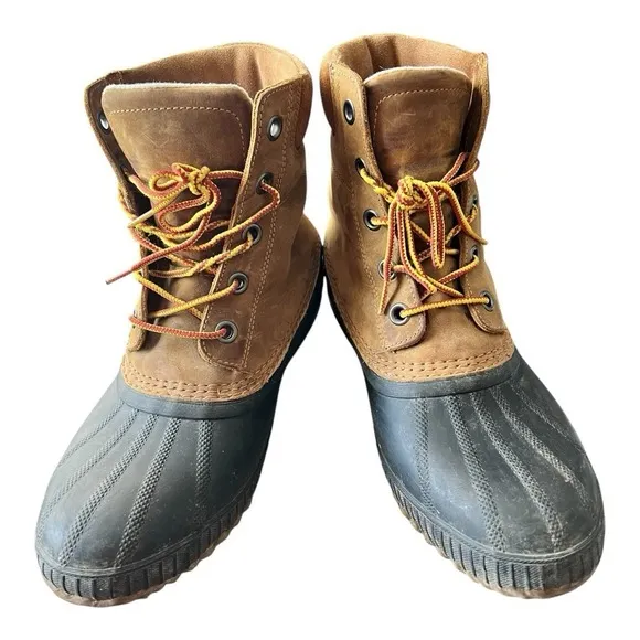 Sorel Boots NM2575 Cheyanne II Men's Size 10.5 Lace Up Duck Rain Winter Leather